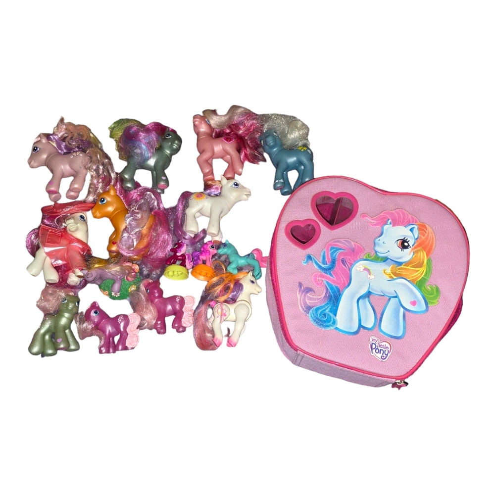 Vintage Generation 3 Lot Of My Little Pony G3 Figures With Carrier Happy Meal